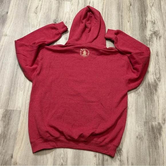 Jerzees Cotton Blend Authentic Rooted In Michigan Red Graphic Hoodie Sweatshirt - Picture 2 of 5
